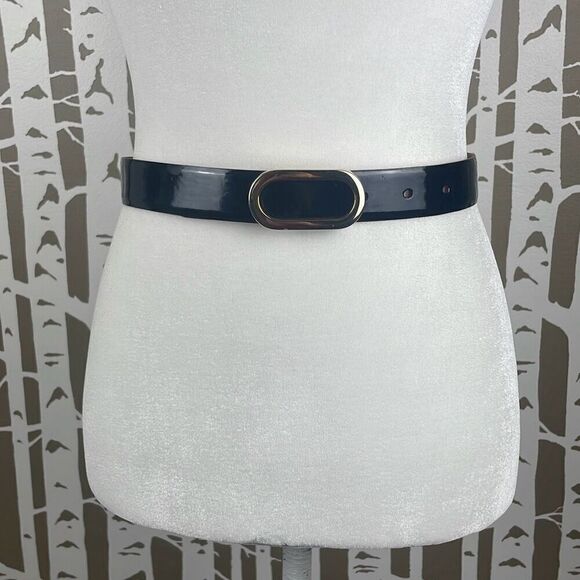 Ginnie Johansen Patent Leather Belt - Picture 1 of 10